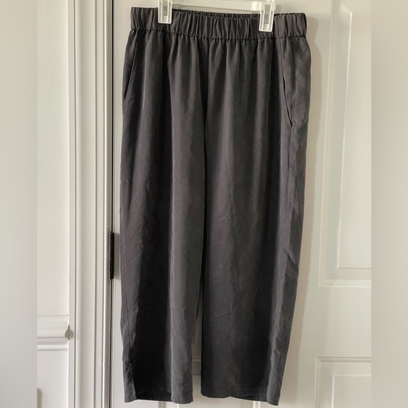 Eileen Fisher Pants Cropped Pull On Grey Size Medium - Picture 1 of 6